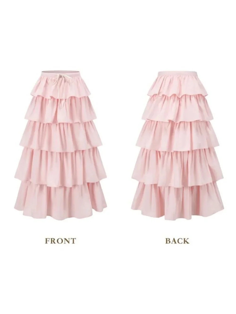 LACEMADE Fleur Poetry pink cotton ruffle skirt - Picture 5 of 10